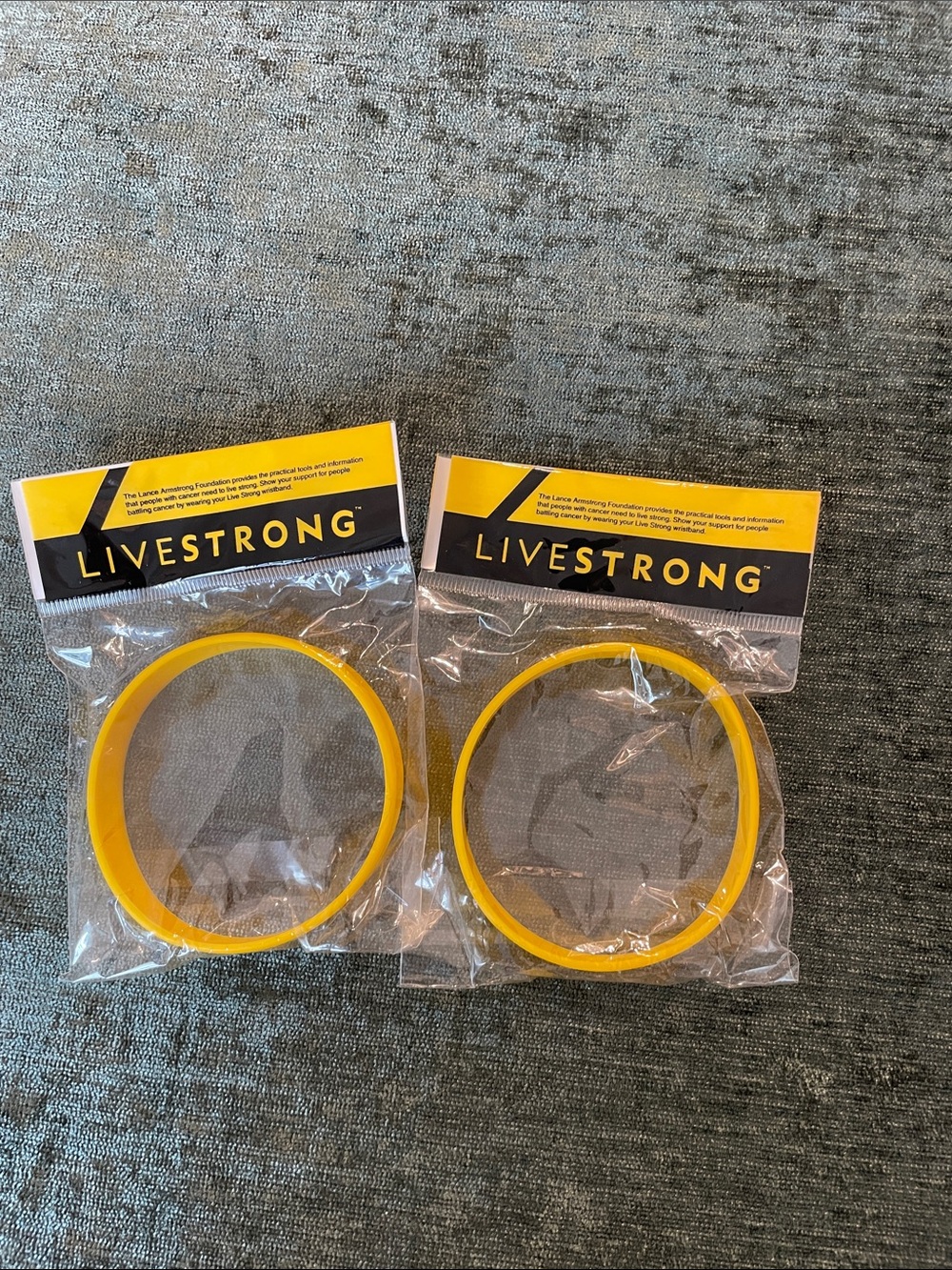 Nike LIVESTRONG Yellow Silicone Wristbands - Set of 2